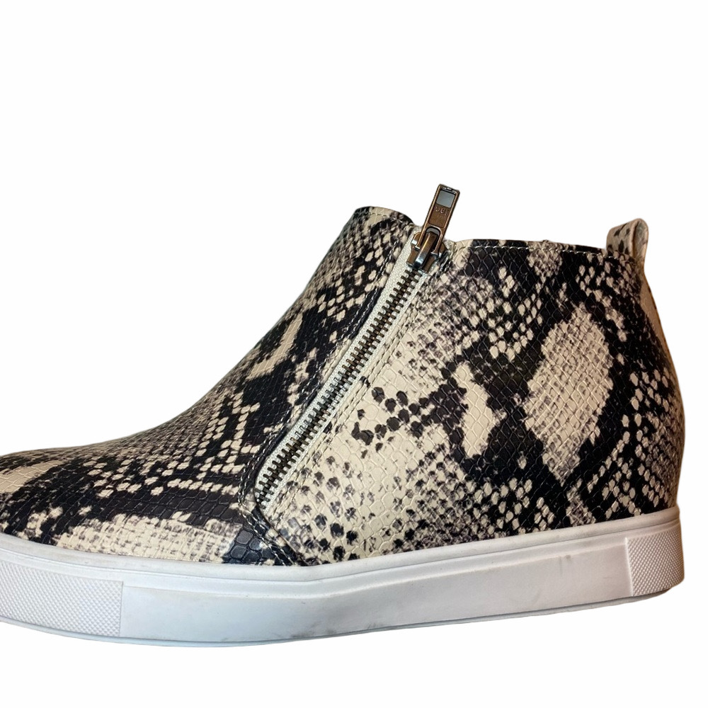 TIME & TRU Snake Print Zip Women's Size 9 Wedges - Picture 6 of 14